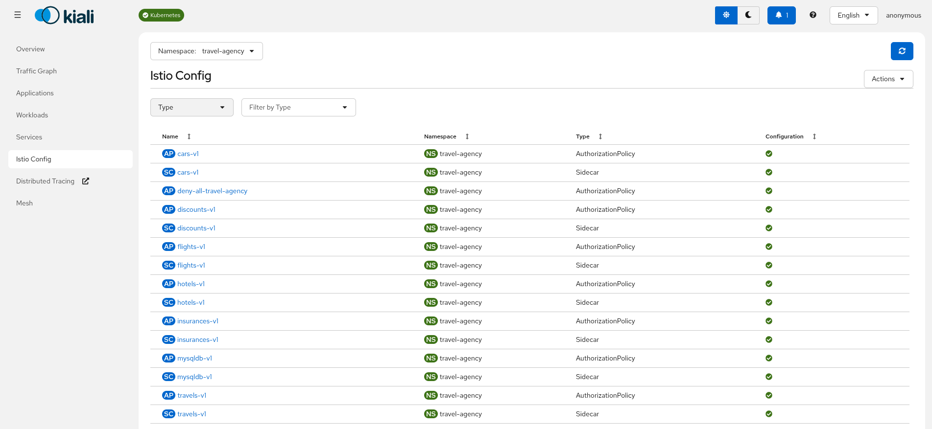 Traffic Policies: Sidecars and Authorization Policies