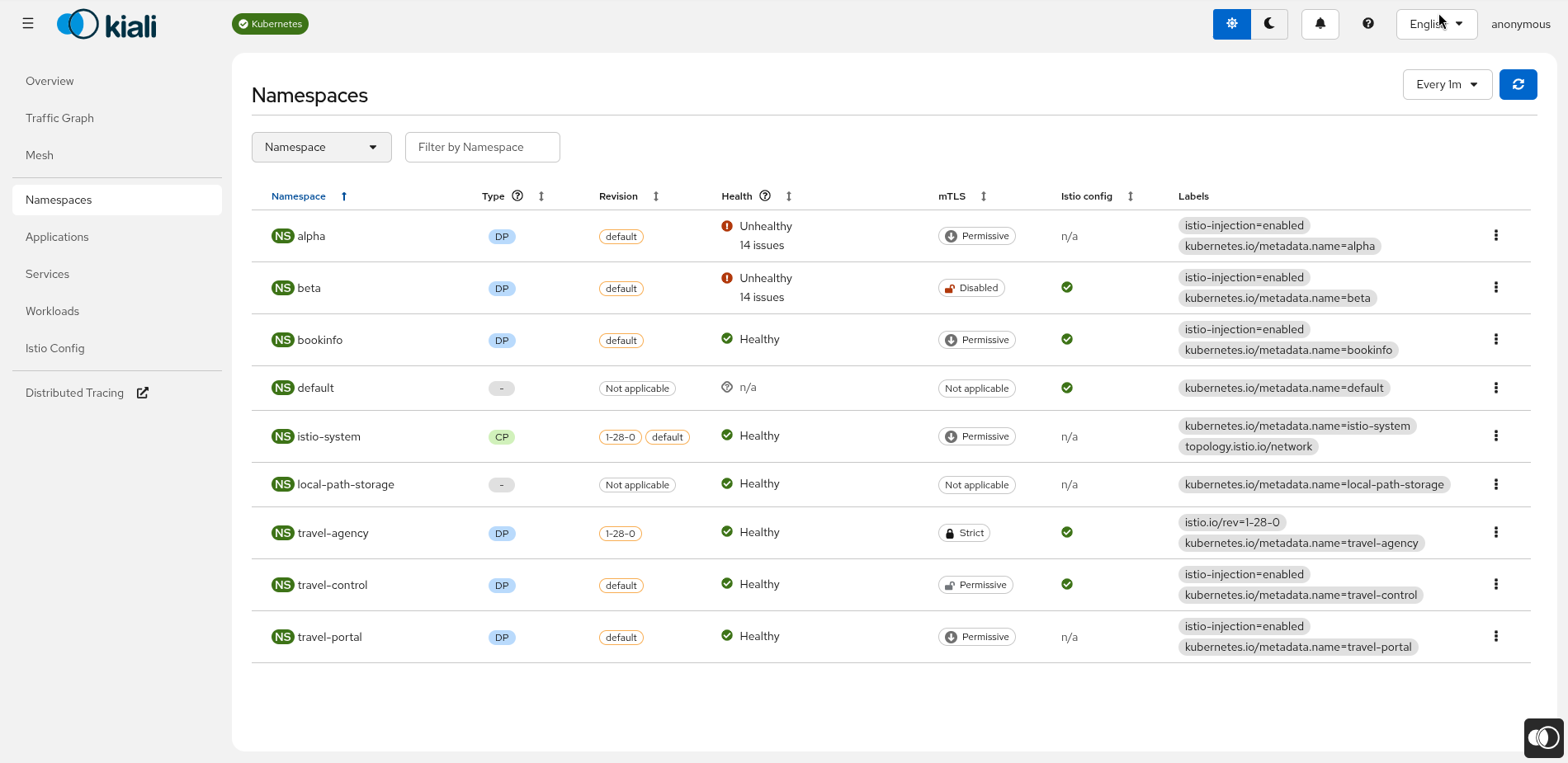 Overview: Namespace mTLS